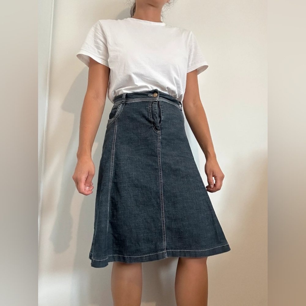 Classic Denim A-Line Skirt